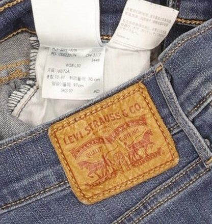 Levi's Mile Blue Skinny Slim Stretch Jeans High Waisted W28 L30