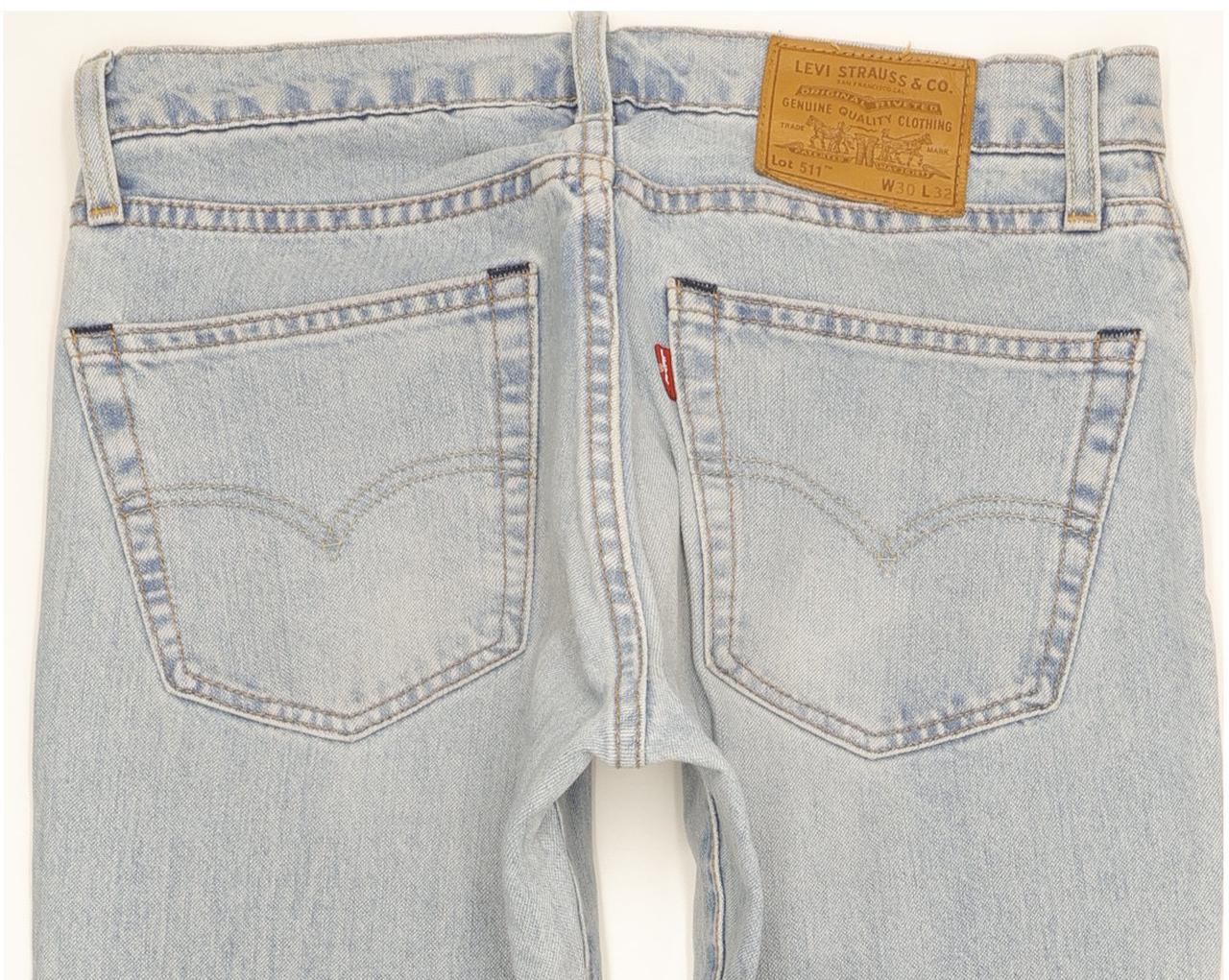 Levi's 511 Men Blue Straight Slim Stretch Jeans W30 L32
