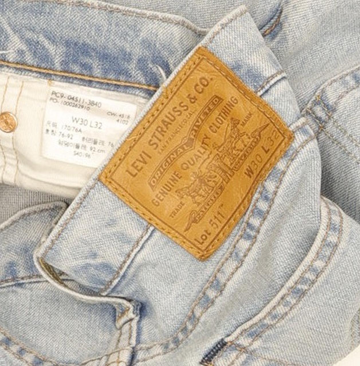 Levi's 511 Men Blue Straight Slim Stretch Jeans W30 L32