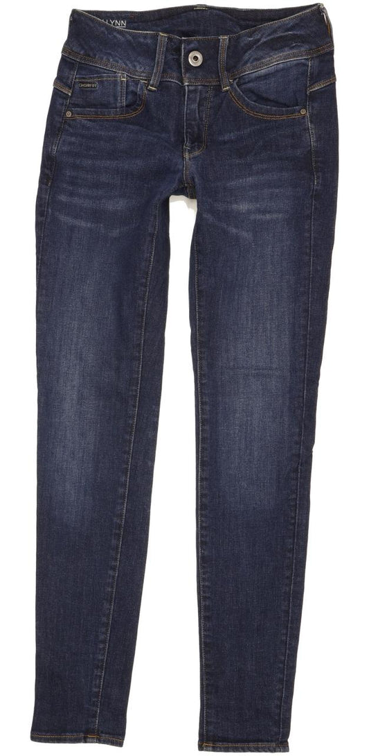 G-Star Lynn Women Blue Skinny Slim Stretch Jeans W25 L30