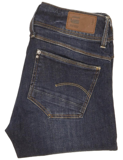 G-Star Lynn Women Blue Skinny Slim Stretch Jeans W25 L30