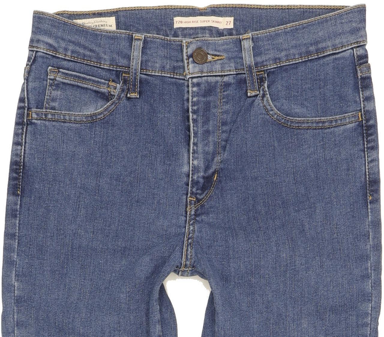 Levi's 720 Women Blue Skinny Slim Stretch Jeans W27 L28