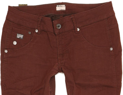 G-Star Arc 3D Burgundy Women Skinny Slim Stretch Jeans W32 L31