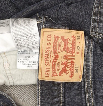 Levi's 541 Men Blue Straight Slim Stretch Jeans W32 L32