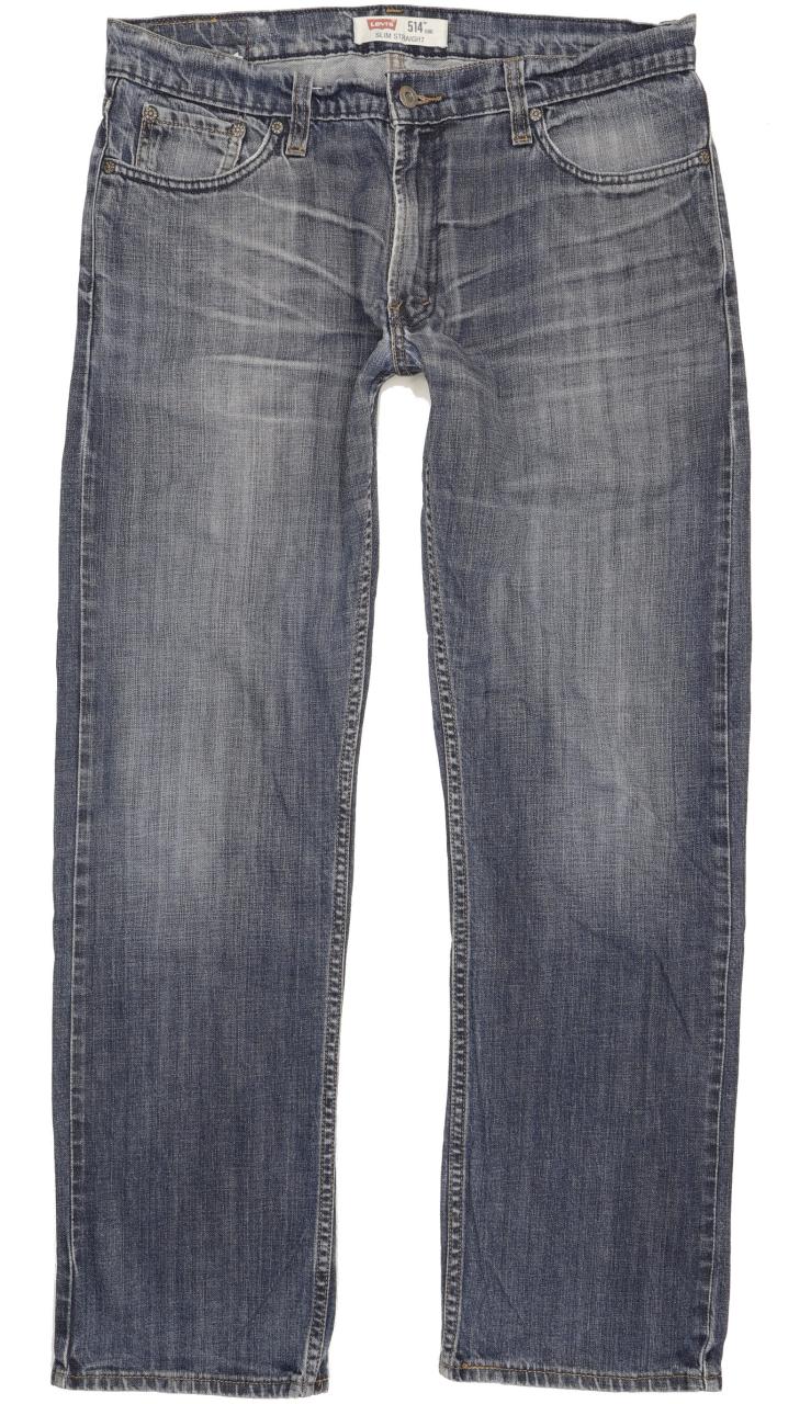 Levi's 514 Men Blue Straight Slim Stretch Jeans W34 L32