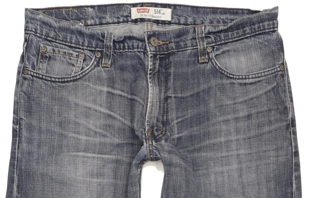 Levi's 514 Men Blue Straight Slim Stretch Jeans W34 L32