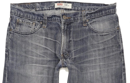 Levi's 514 Men Blue Straight Slim Stretch Jeans W34 L32