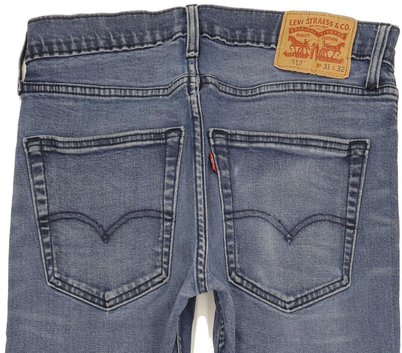 Levi's 512 Men Blue Tapered Slim Stretch Jeans W31 L30
