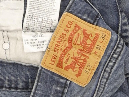 Levi's 512 Men Blue Tapered Slim Stretch Jeans W31 L30