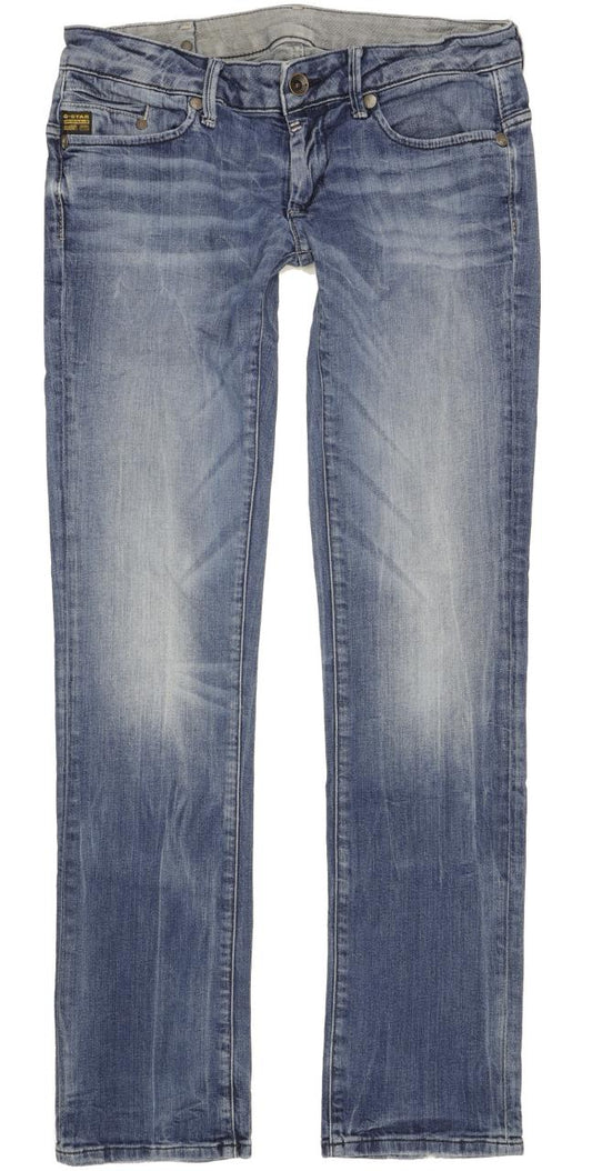 G-Star Midge Women Blue Straight Slim Stretch Jeans W31 L34
