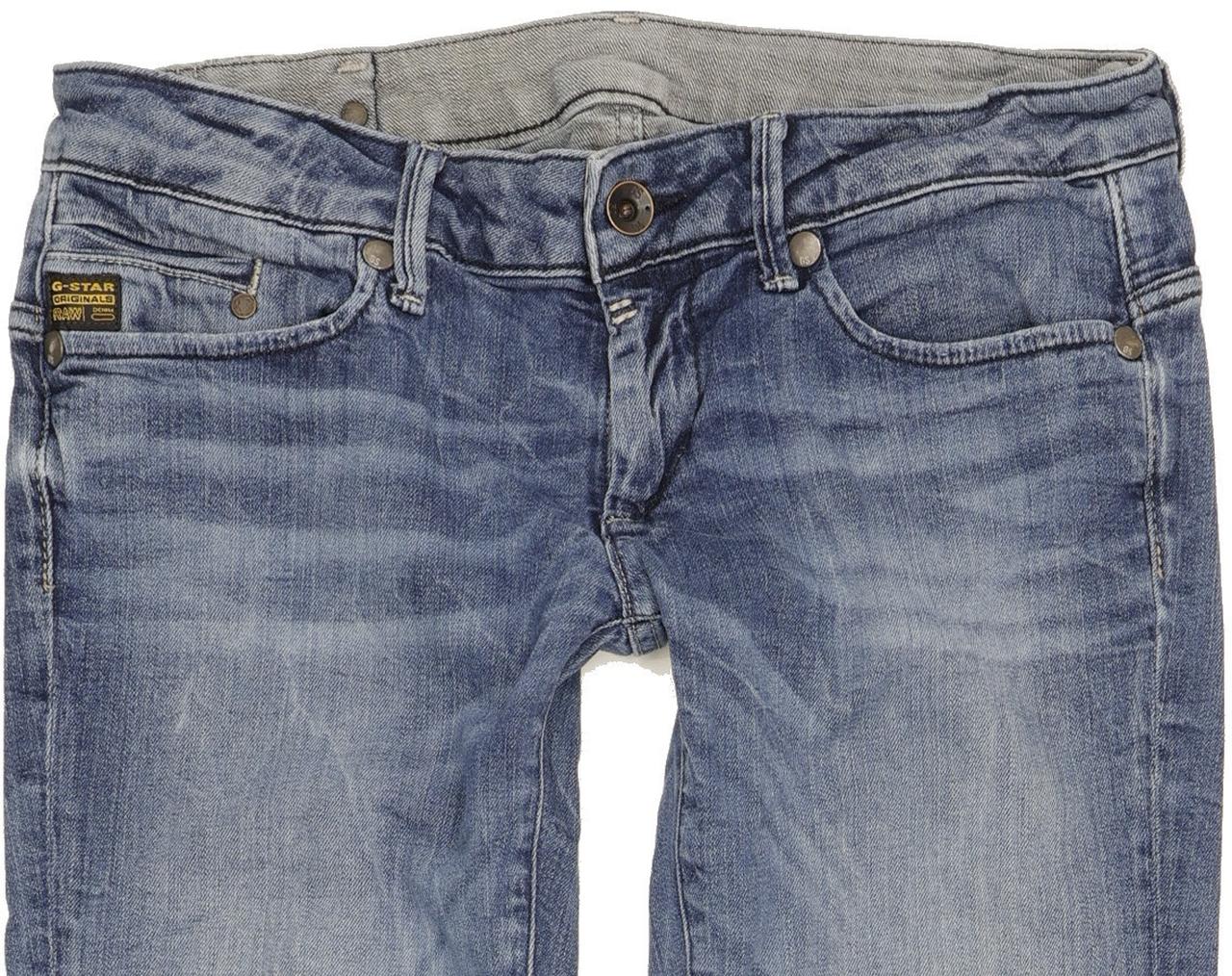 G-Star Midge Women Blue Straight Slim Stretch Jeans W31 L34