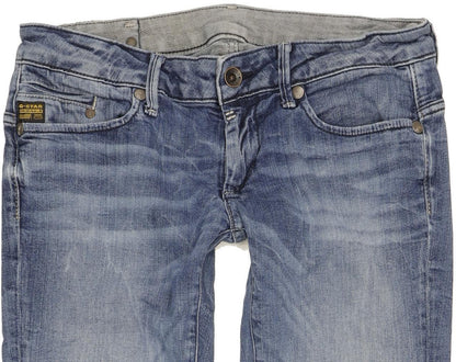 G-Star Midge Women Blue Straight Slim Stretch Jeans W31 L34