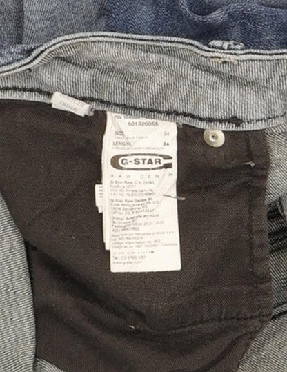 G-Star Midge Women Blue Straight Slim Stretch Jeans W31 L34