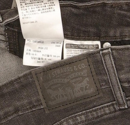 Levi's 711 Women Black Skinny Slim Stretch Jeans W26 L32