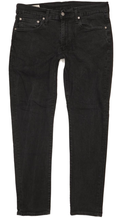 Levi's 512 Men Black Tapered Slim Stretch Jeans W32 L29