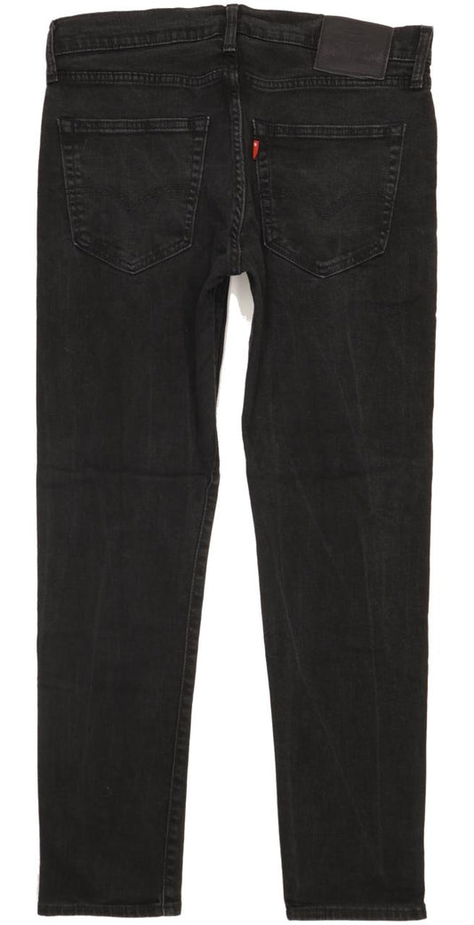 Levi's 512 Men Black Tapered Slim Stretch Jeans W32 L29