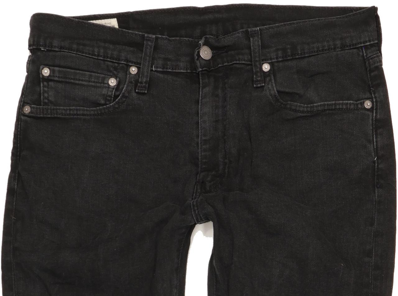 Levi's 512 Men Black Tapered Slim Stretch Jeans W32 L29