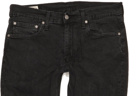 Levi's 512 Men Black Tapered Slim Stretch Jeans W32 L29