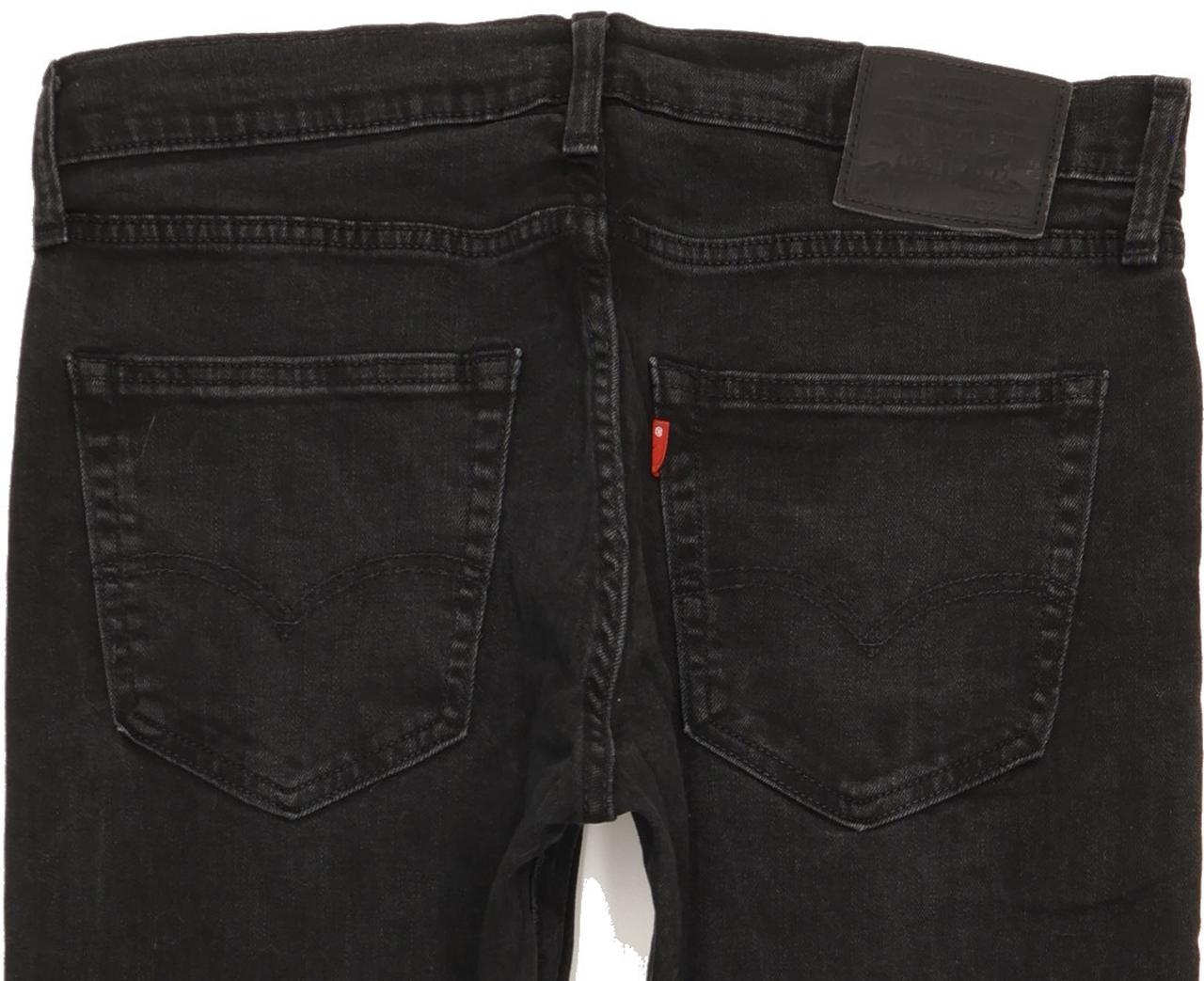 Levi's 512 Men Black Tapered Slim Stretch Jeans W32 L29