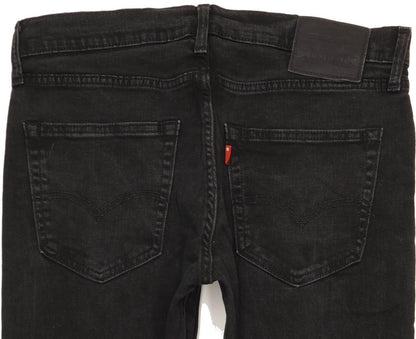 Levi's 512 Men Black Tapered Slim Stretch Jeans W32 L29