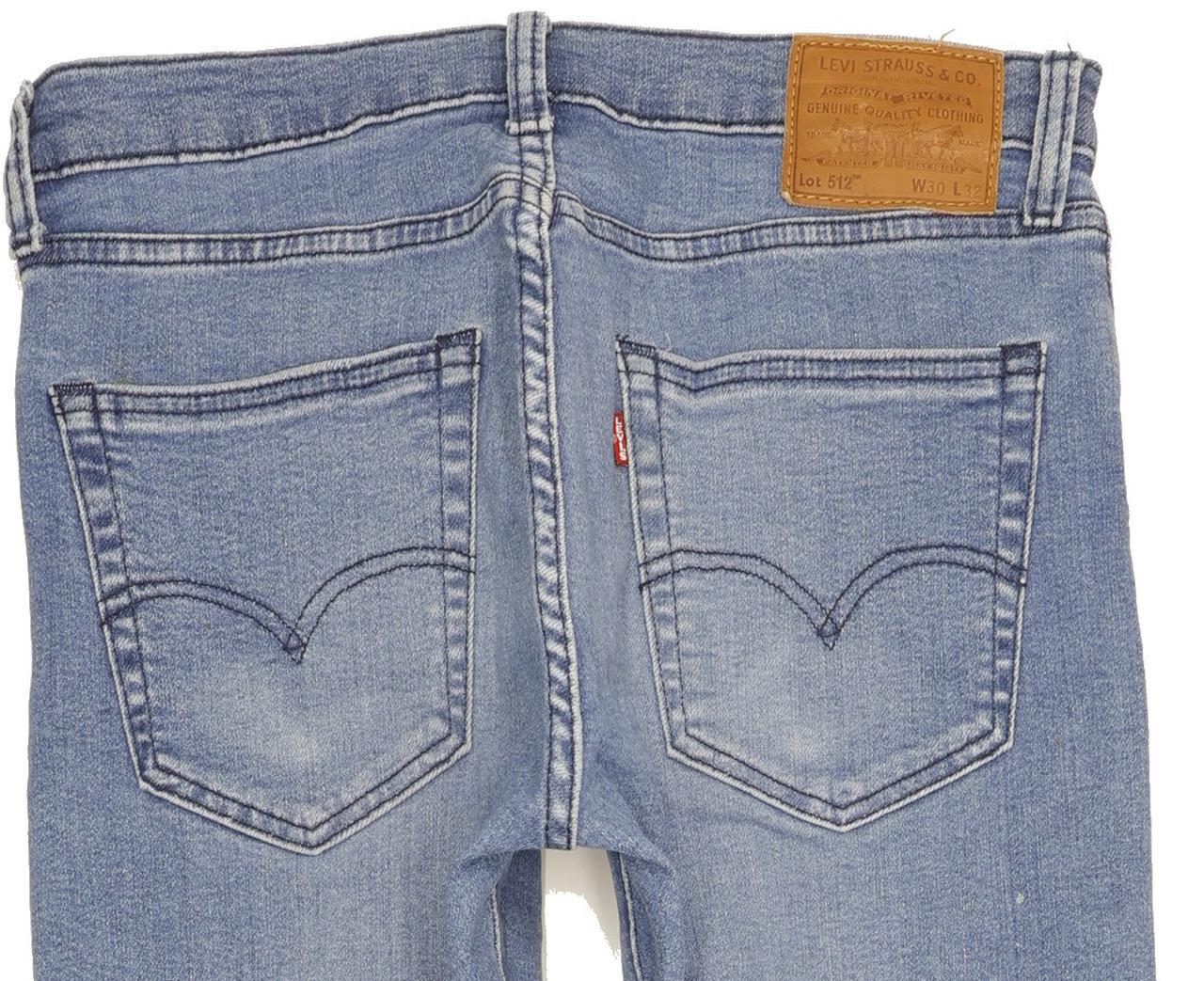 Levi's 512 Men Blue Tapered Slim Stretch Jeans W30 L31