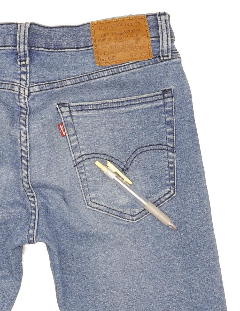 Levi's 512 Men Blue Tapered Slim Stretch Jeans W30 L31