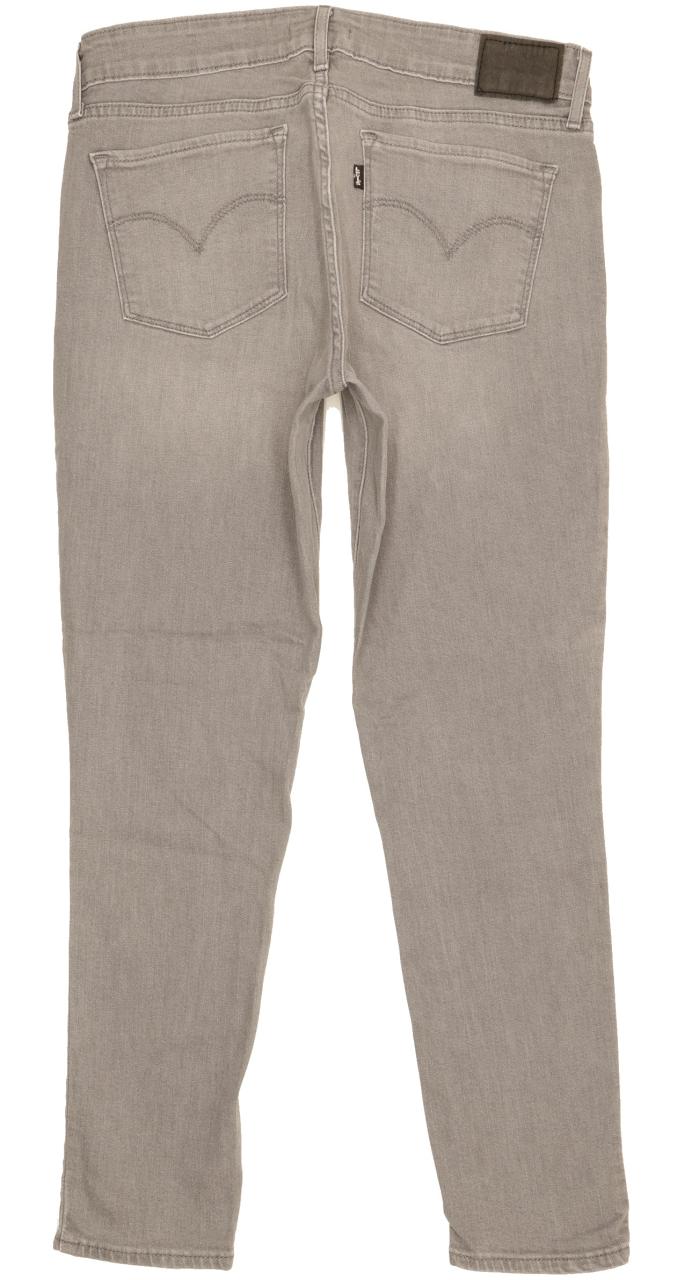 Levi's 711 Women Grey Skinny Slim Stretch Jeans W30 L27
