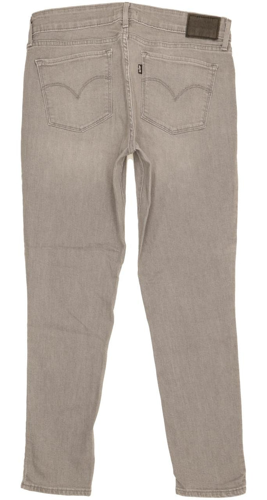Levi's 711 Women Grey Skinny Slim Stretch Jeans W30 L27