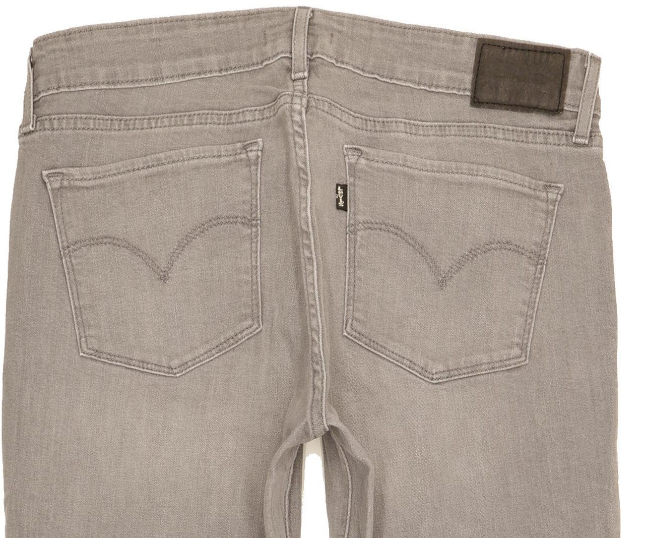 Levi's 711 Women Grey Skinny Slim Stretch Jeans W30 L27