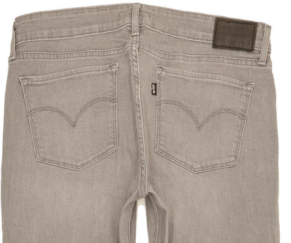 Levi's 711 Women Grey Skinny Slim Stretch Jeans W30 L27