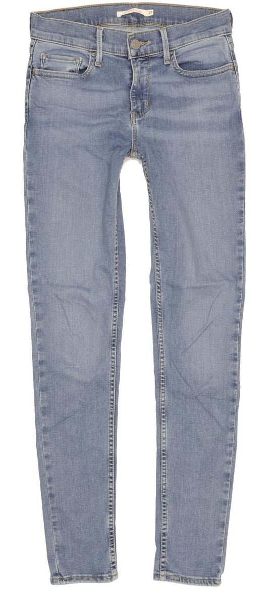 Levi's 710 Super Women Blue Skinny Slim Stretch Jeans W27 L30