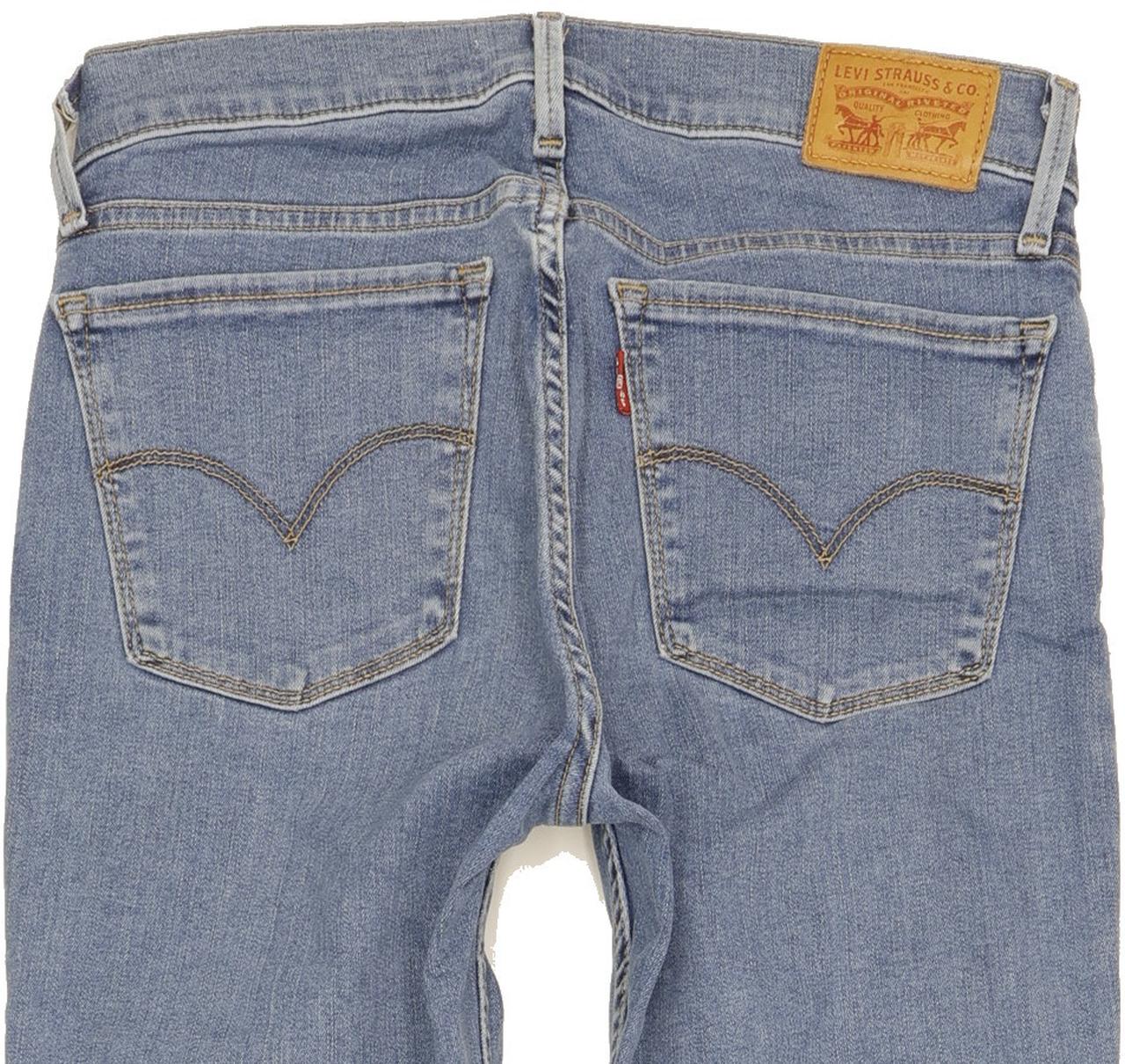 Levi's 710 Super Women Blue Skinny Slim Stretch Jeans W27 L30