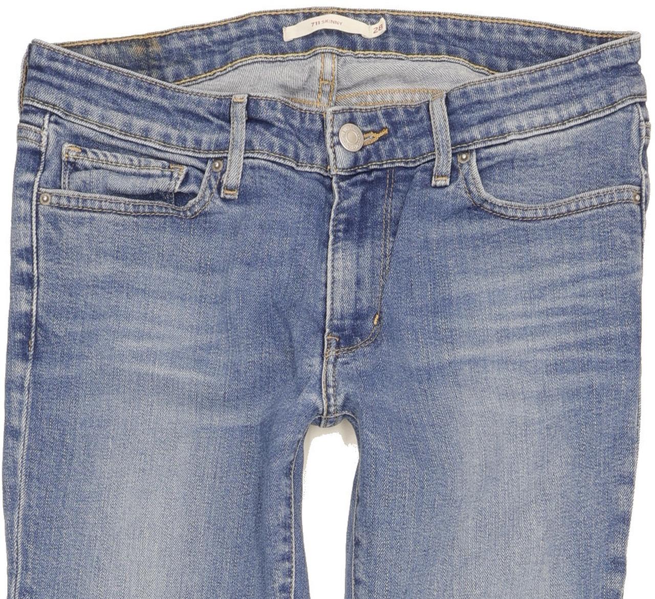 Levi's 711 Women Blue Skinny Slim Stretch Jeans W28 L31