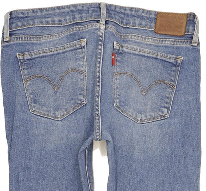 Levi's 711 Women Blue Skinny Slim Stretch Jeans W28 L31