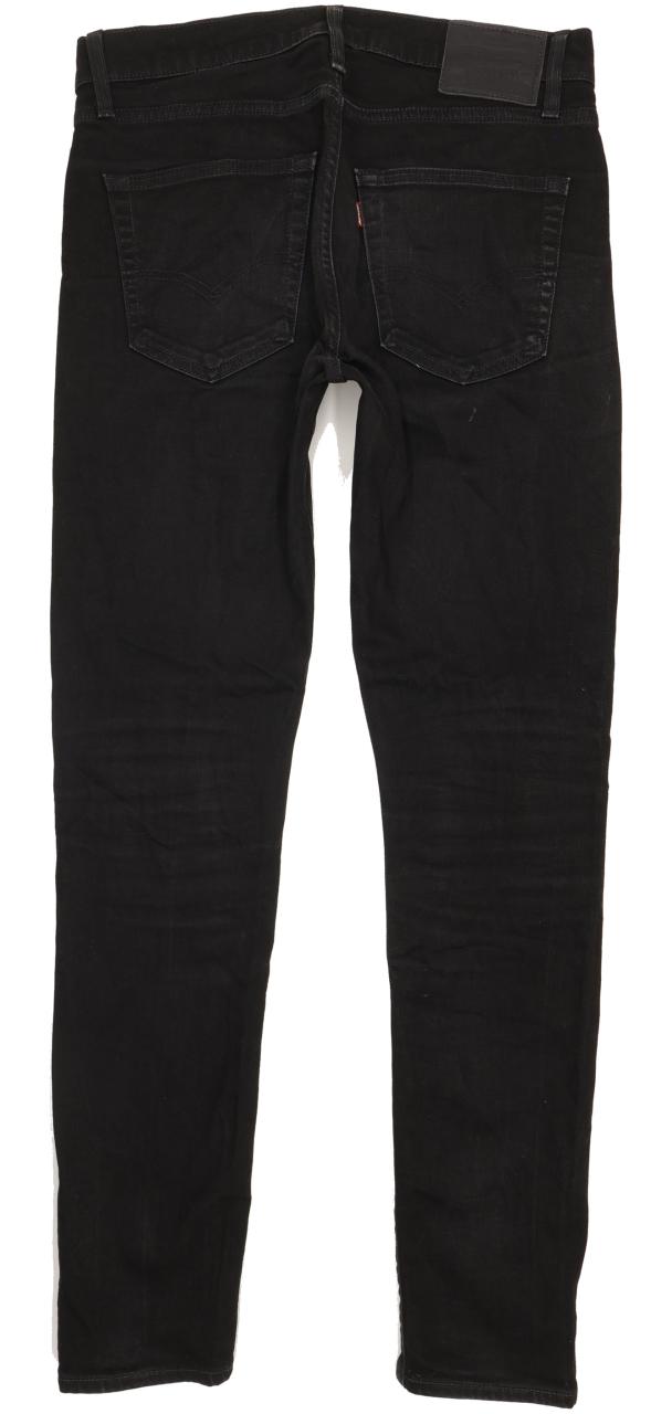 Levi's 512 Men Black Tapered Slim Stretch Jeans W32 L33