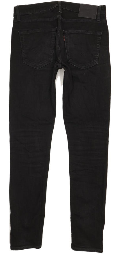 Levi's 512 Men Black Tapered Slim Stretch Jeans W32 L33