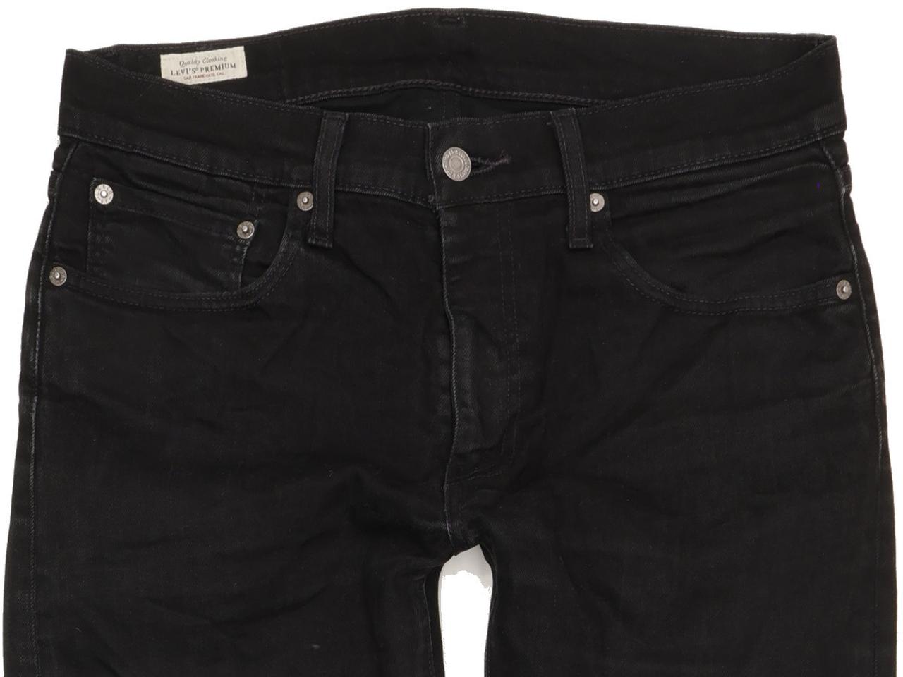 Levi's 512 Men Black Tapered Slim Stretch Jeans W32 L33