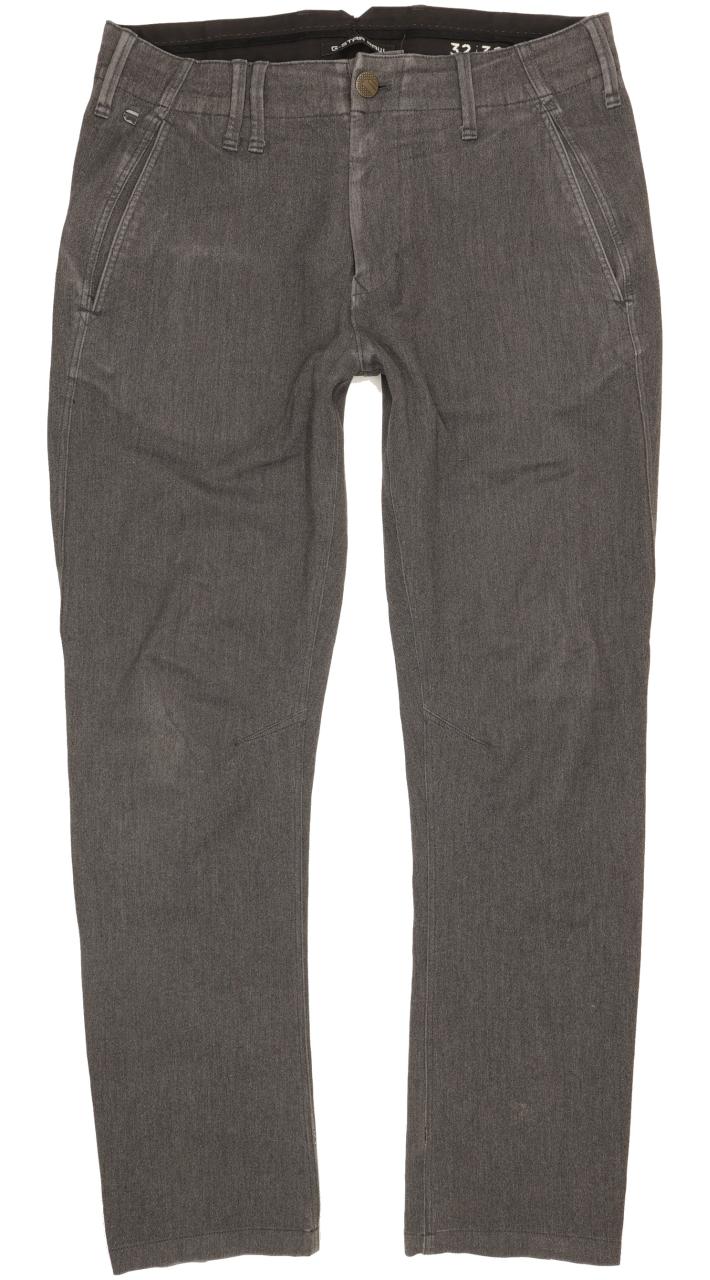 G-Star Vetar Men Grey Straight Slim Chino Stretch Jeans W32 L30
