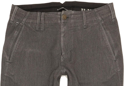 G-Star Vetar Men Grey Straight Slim Chino Stretch Jeans W32 L30