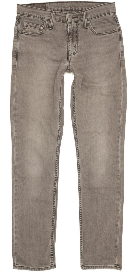 Levi's 511 Men Grey Straight Slim Stretch Jeans W30 L32