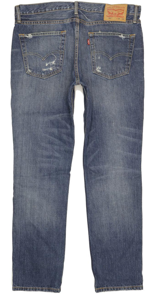 Levi's 511 Men Blue Straight Slim Jeans W36 L32