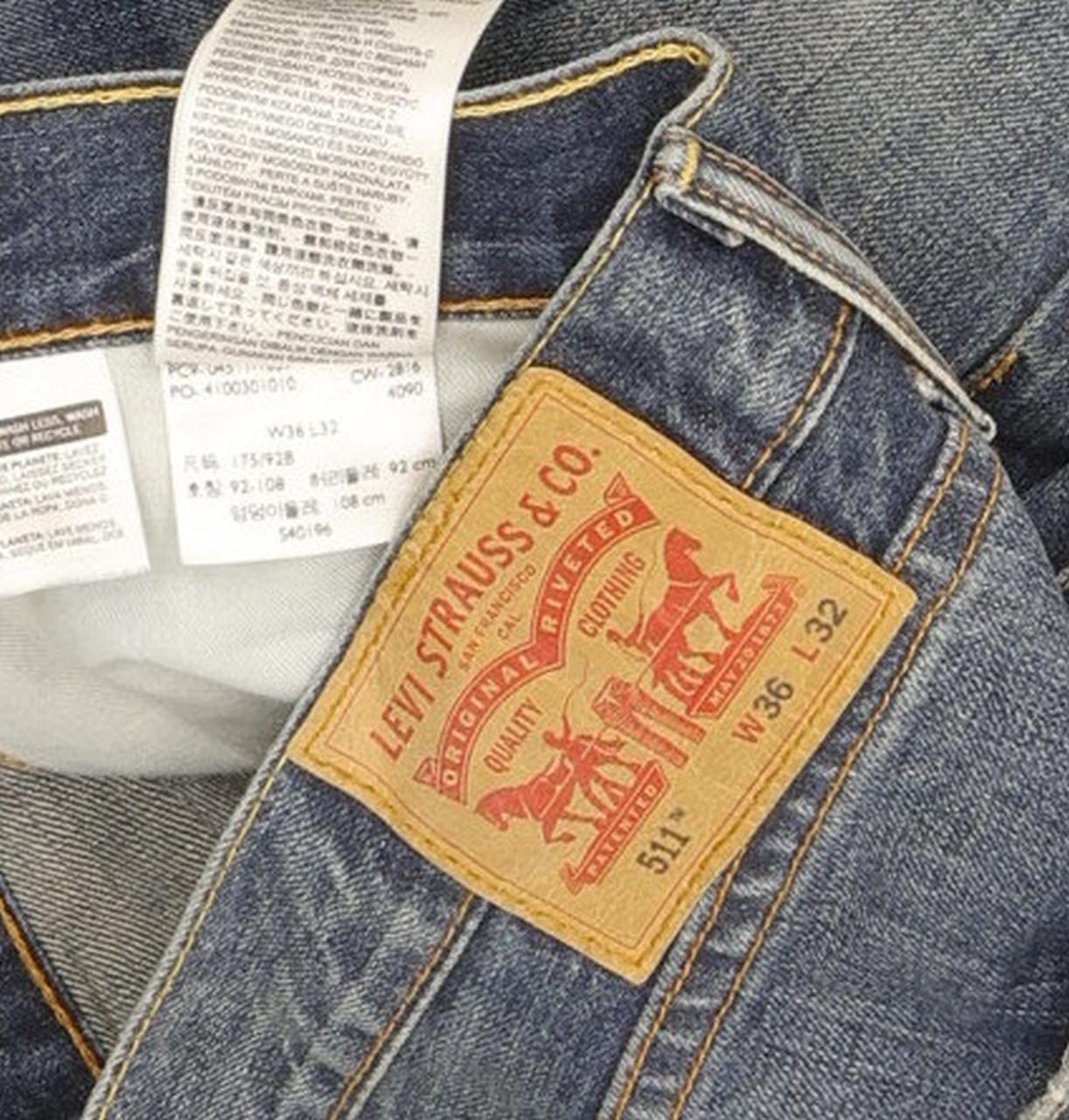 Levi's 511 Men Blue Straight Slim Jeans W36 L32