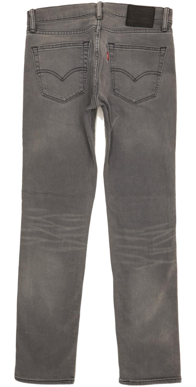 Levi's 511 Men Grey Straight Slim Stretch Jeans W33 L31