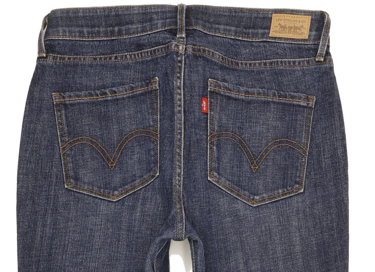 Levi's 525 Women Blue Straight Slim Stretch Jeans W30 L31