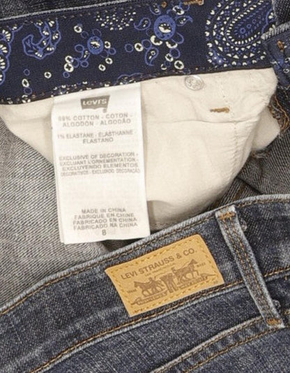 Levi's 525 Women Blue Straight Slim Stretch Jeans W30 L31