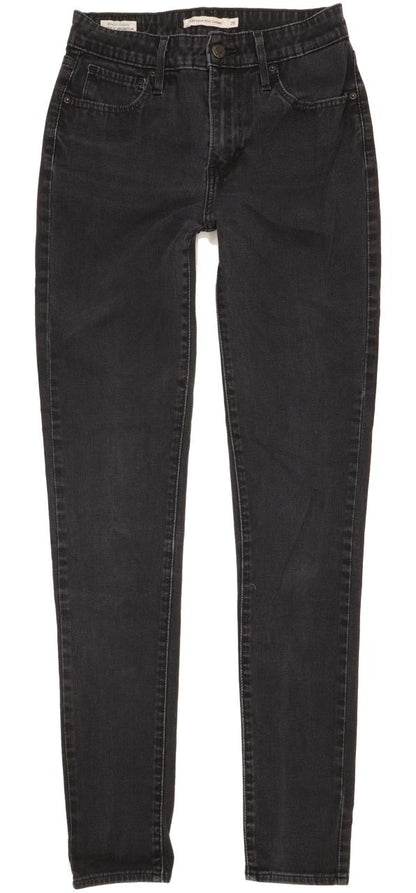 Levi's 721 Women Black Skinny Slim Stretch Jeans W26 L30