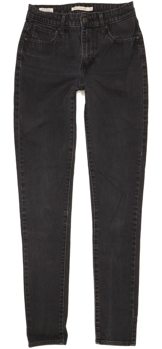 Levi's 721 Women Black Skinny Slim Stretch Jeans W26 L30