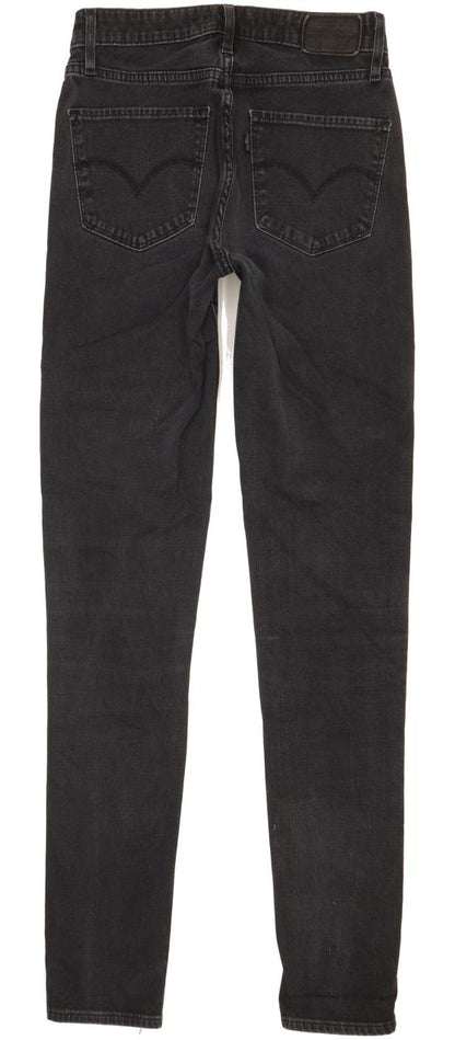 Levi's 721 Women Black Skinny Slim Stretch Jeans W26 L30