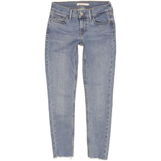 Levi's 710 Super Women Blue Skinny Slim Stretch Jeans W25 L24