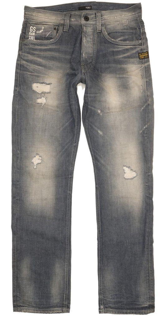 G-Star Attacc Men Blue Straight Regular Jeans W31 L33